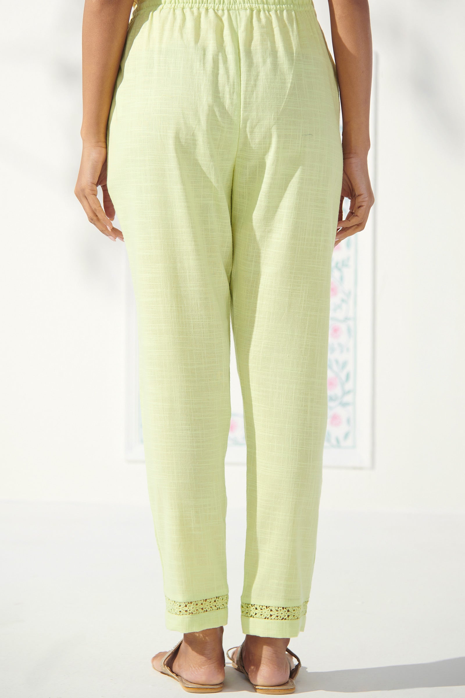 Roza Jashn Green Narrow Pants
