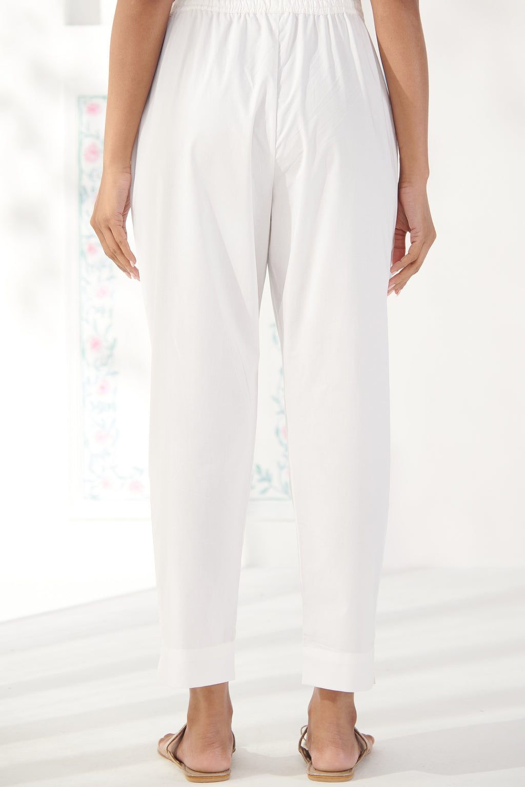 Roza Zafina White Narrow Pants