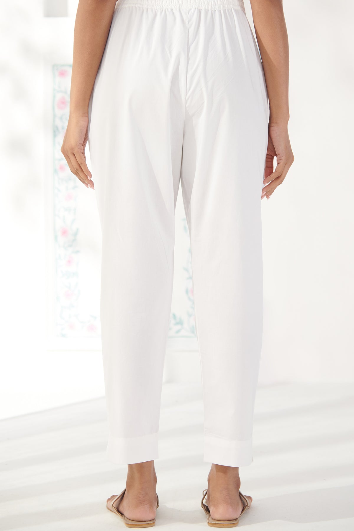 Roza Zafina White Narrow Pants