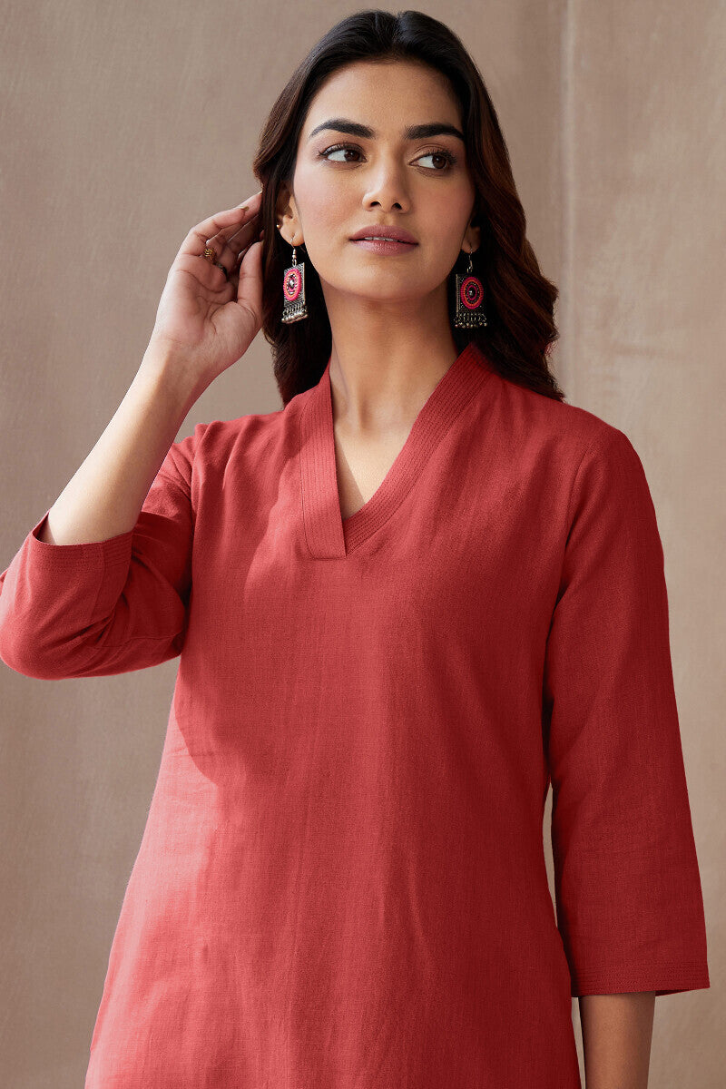 Roza Zoya Brick Red Kurta