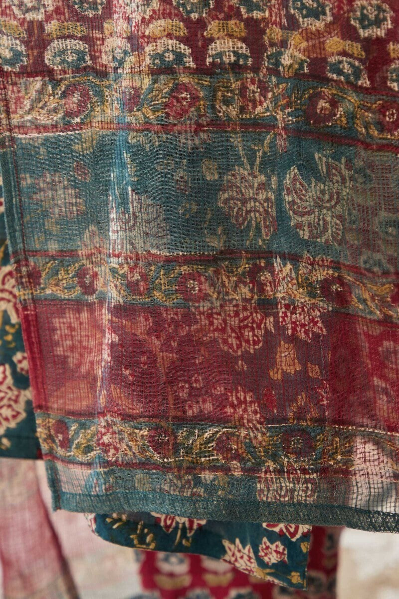 Gauhar Ruhi Sanganeri Red Kota Dupatta