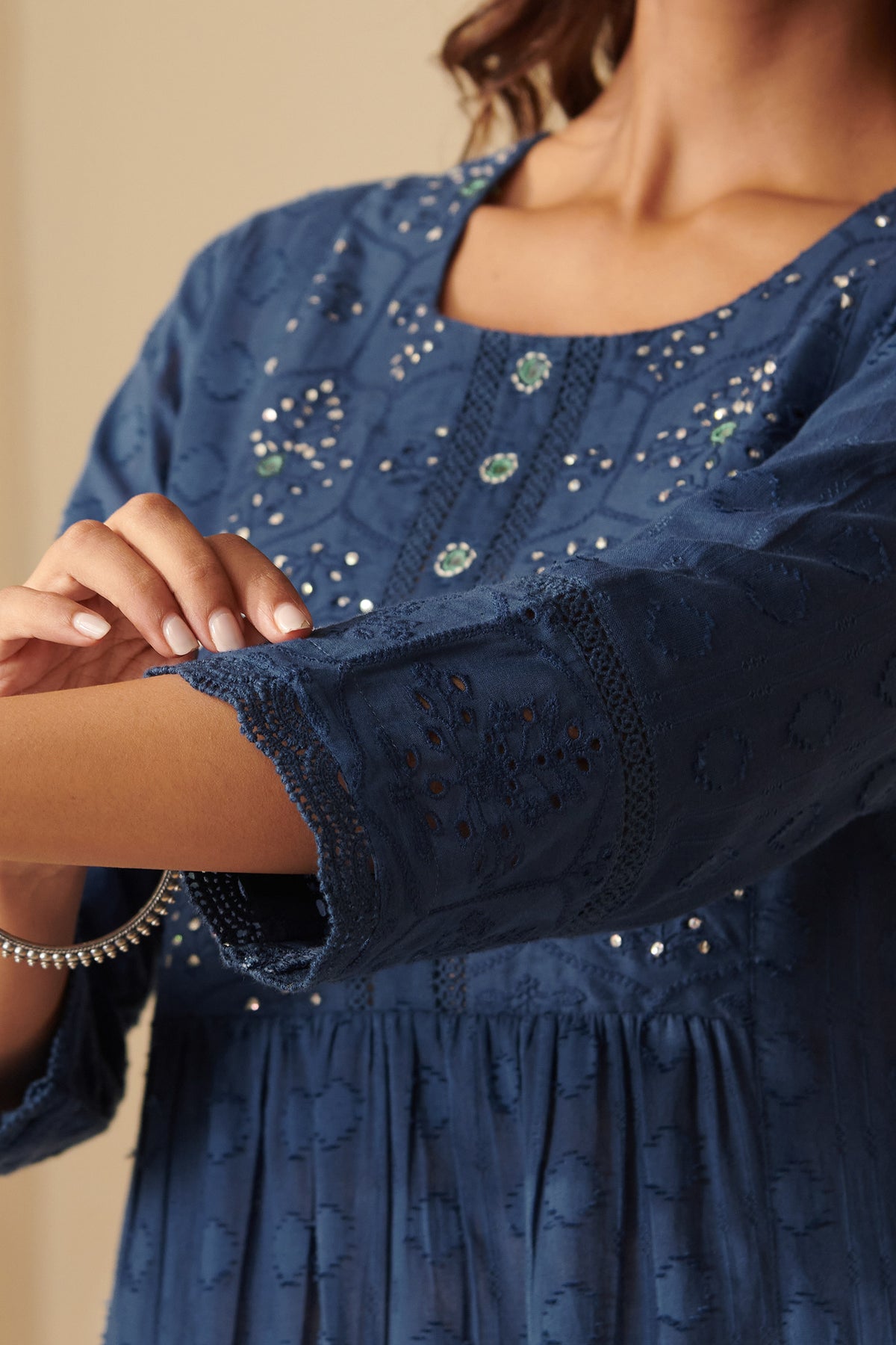 Roza Reema Royal Blue Kurta