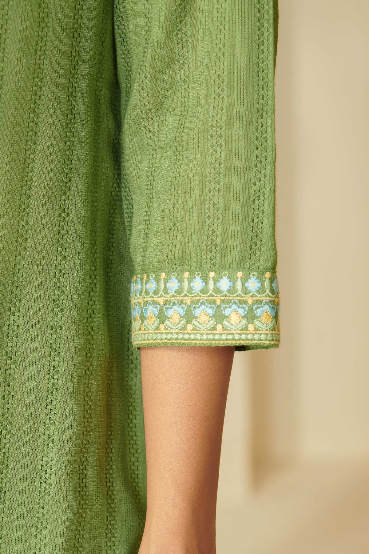 Mehraab Riya Jade Lime Kurta