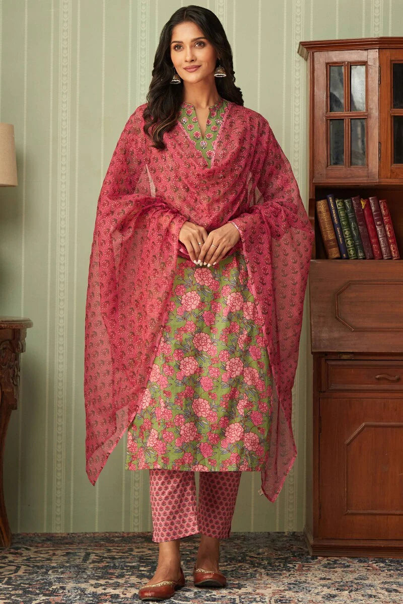 Rosheen Heer Sanganeri Kurta