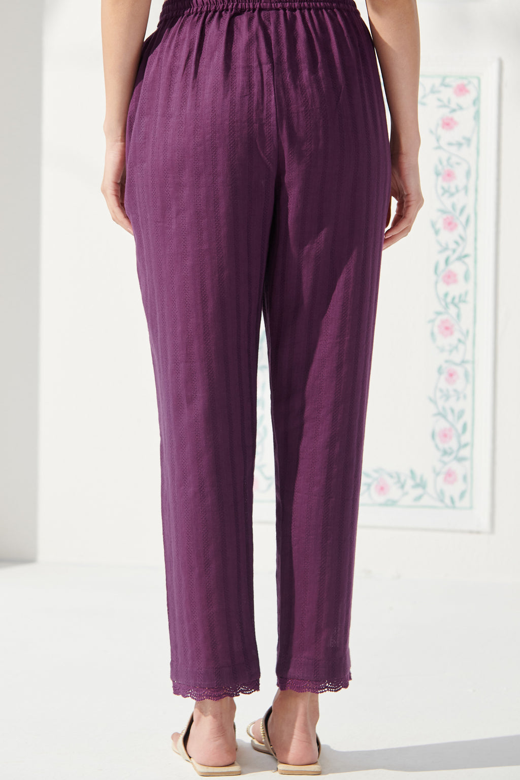 Roza Mirza Purple Narrow Pants