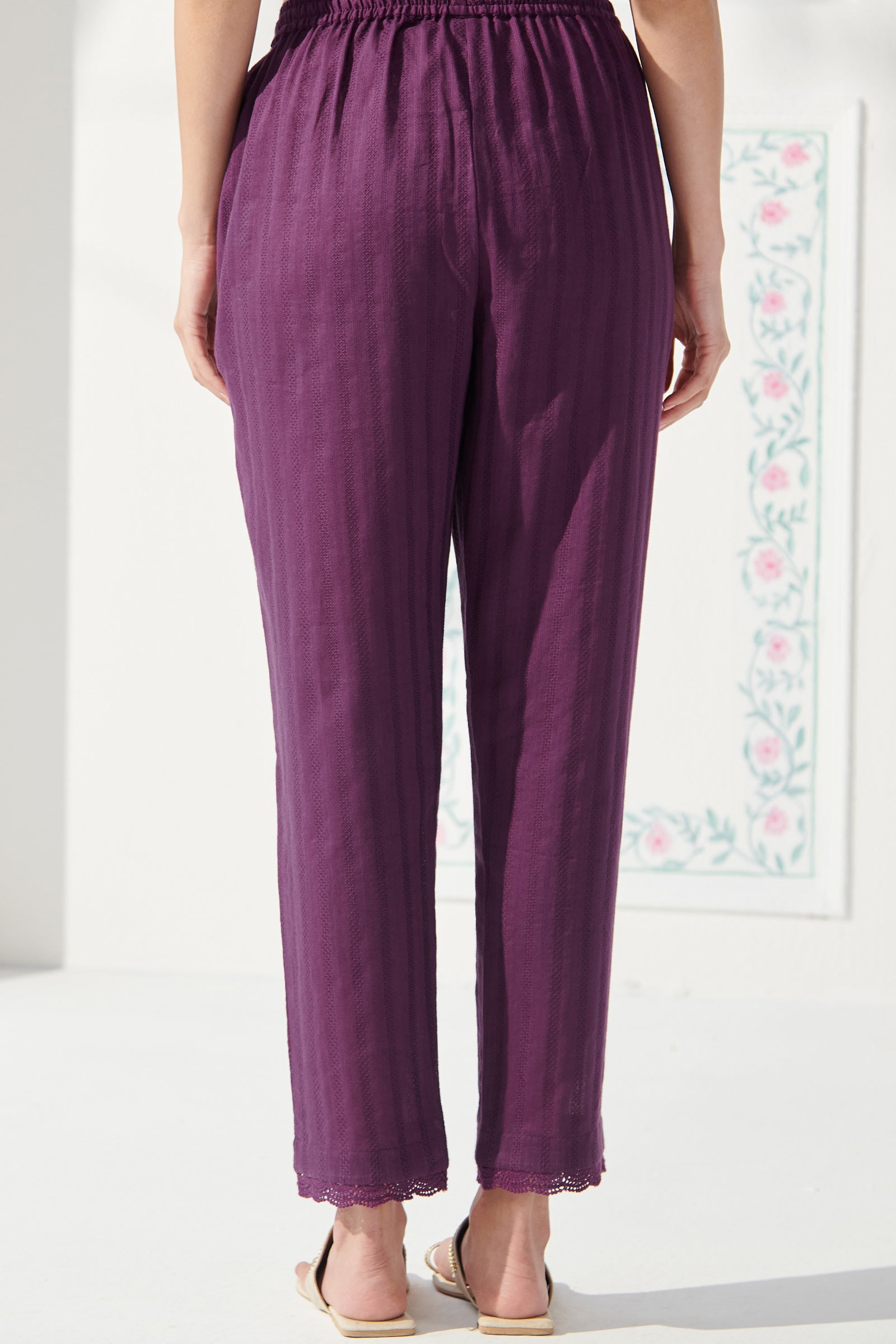 Roza Mirza Purple Narrow Pants