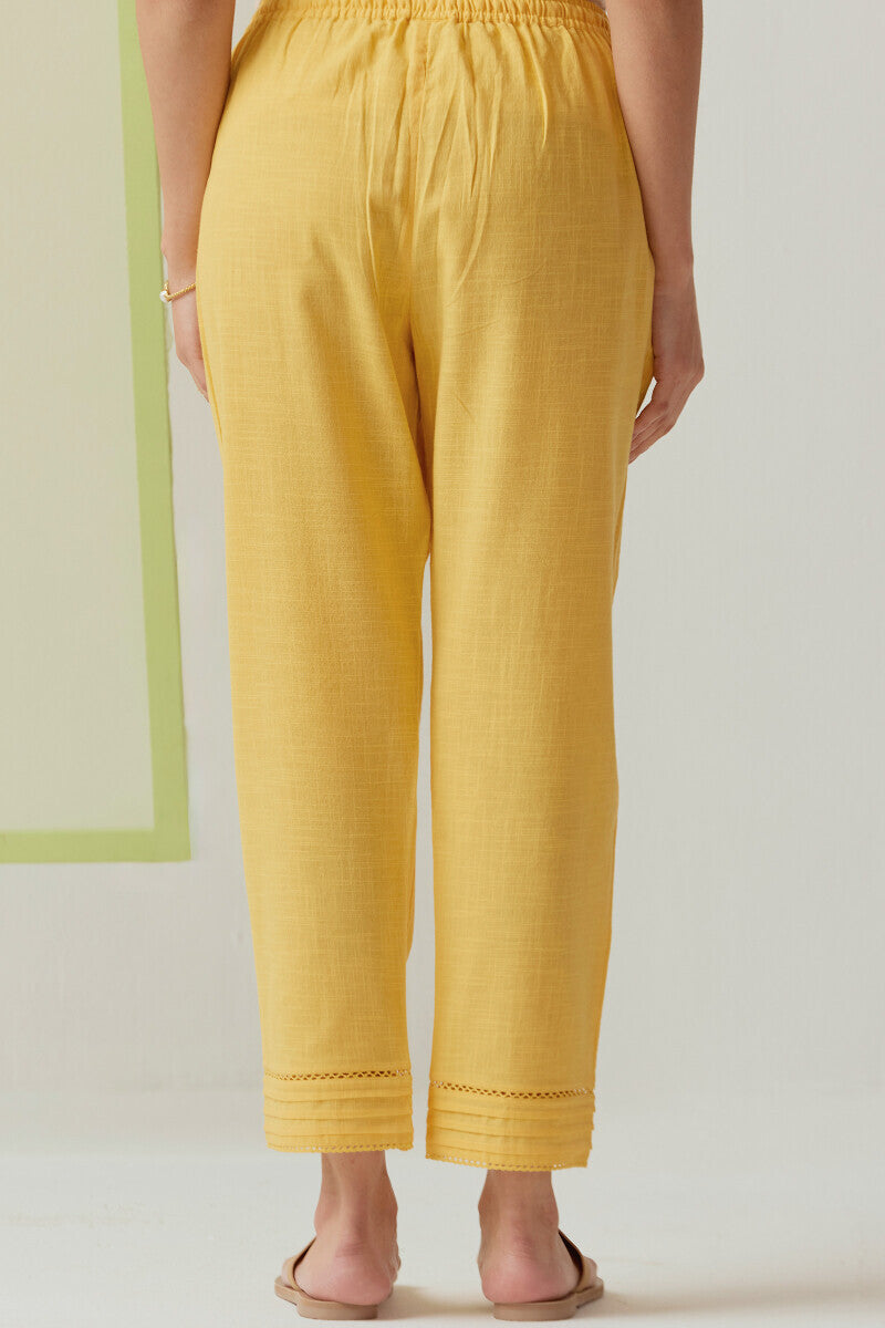 Roza Sehreen Lemon Yellow Narrow Pants