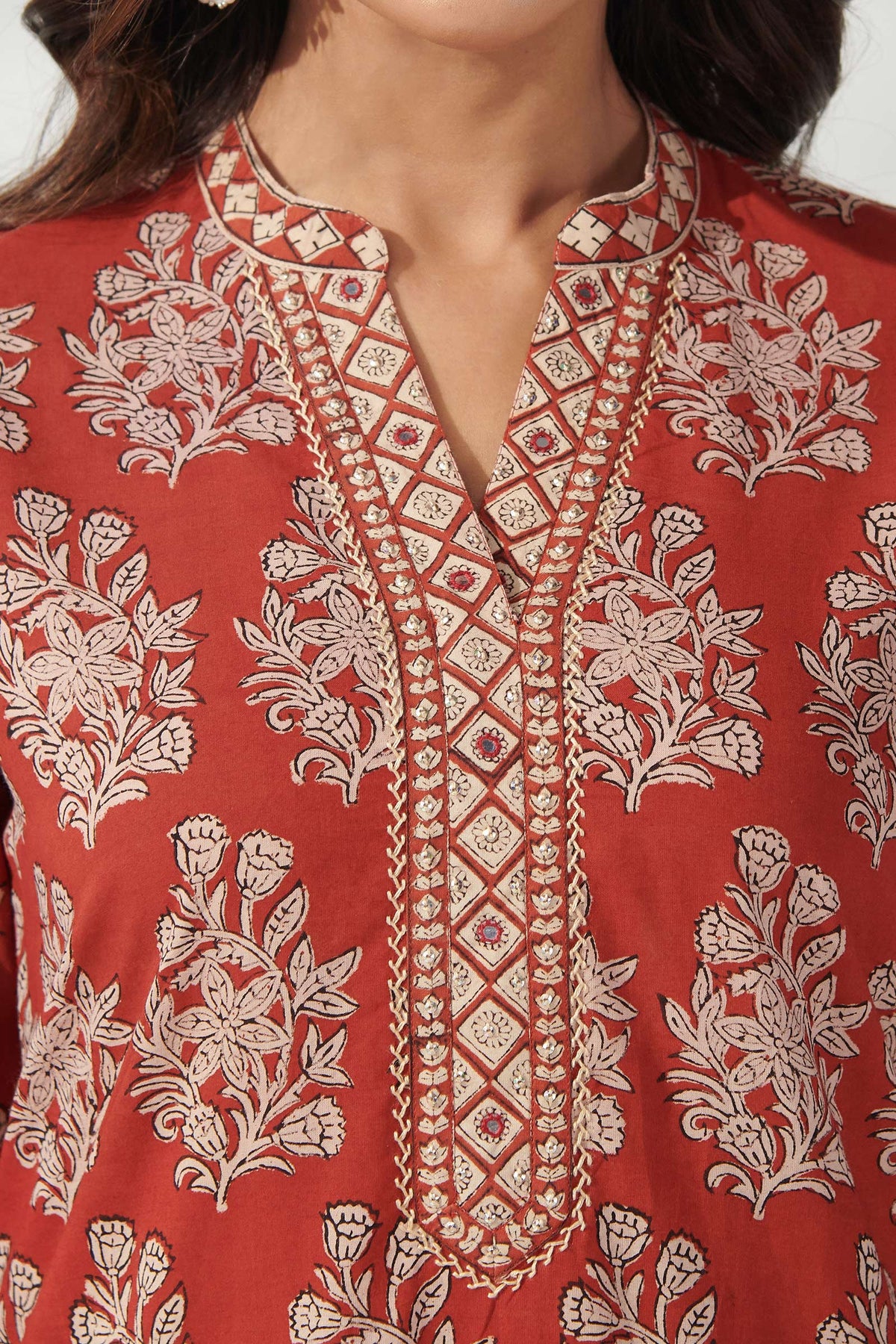 Sehra Fazeen Bagru Kurta