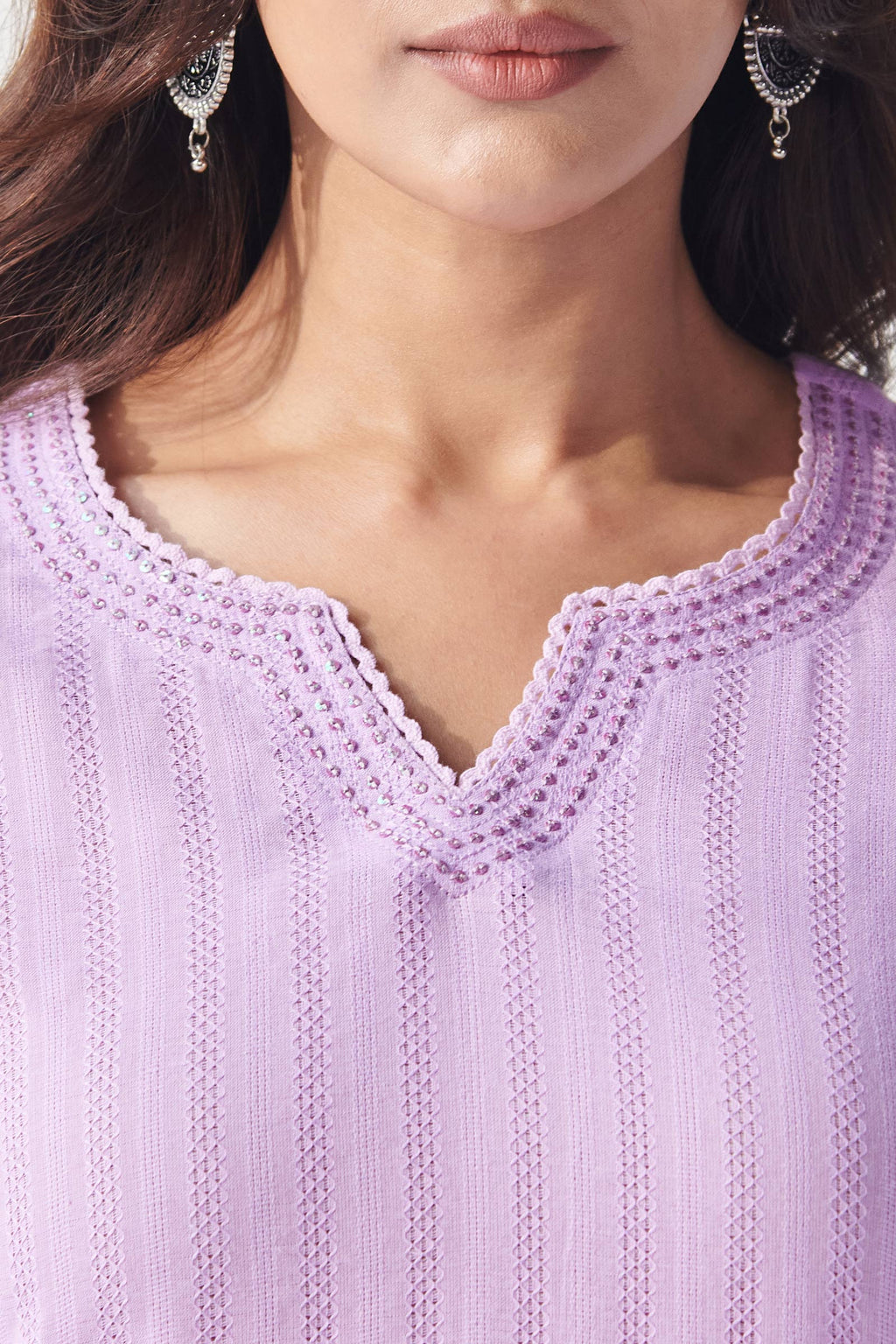 Surplus: Roza Rumi Purple Kurta