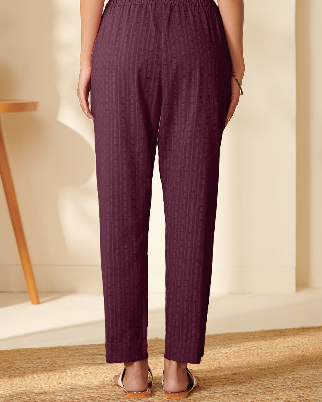 Roza Fariah Wine Narrow Pants