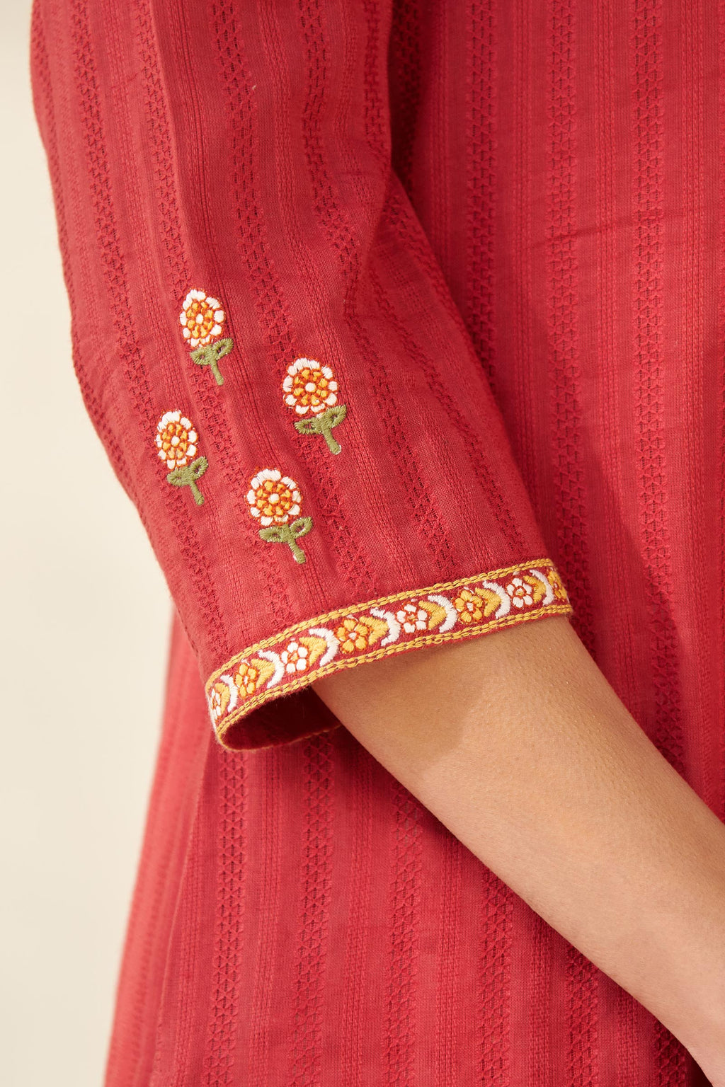 Mehraab Mehr Red Kurta