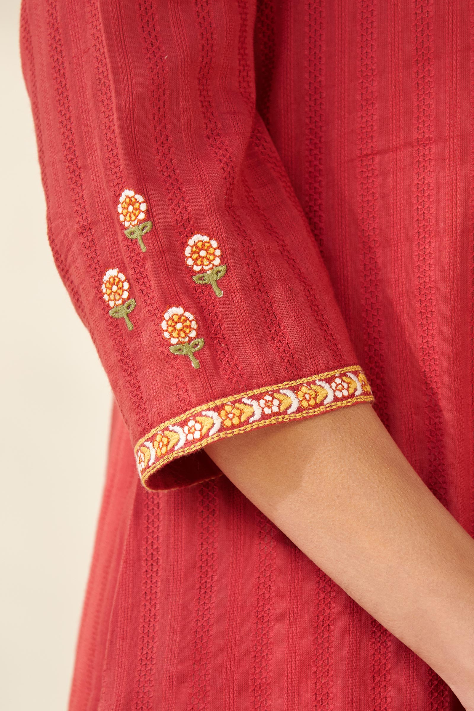 Mehraab Mehr Red Kurta