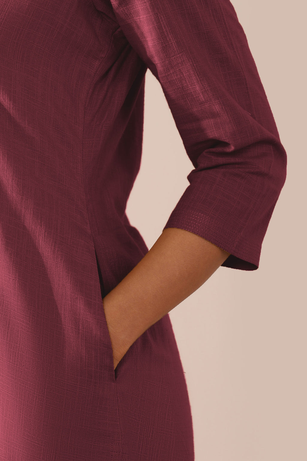 Roza Zehna Wine Kurta