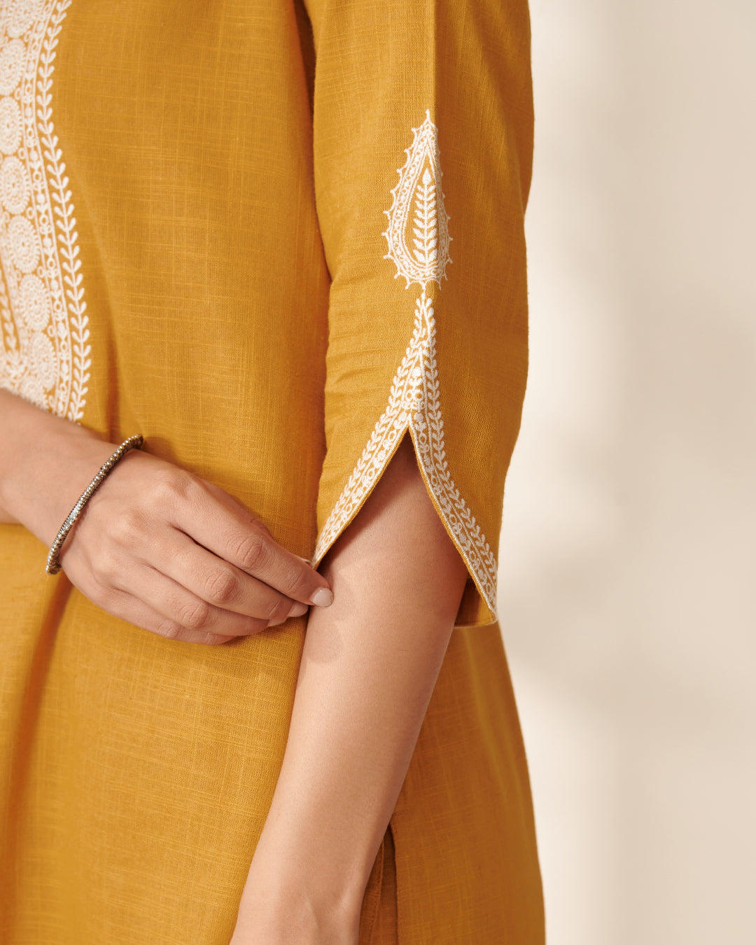 Mehraab Bano Mustard Kurta
