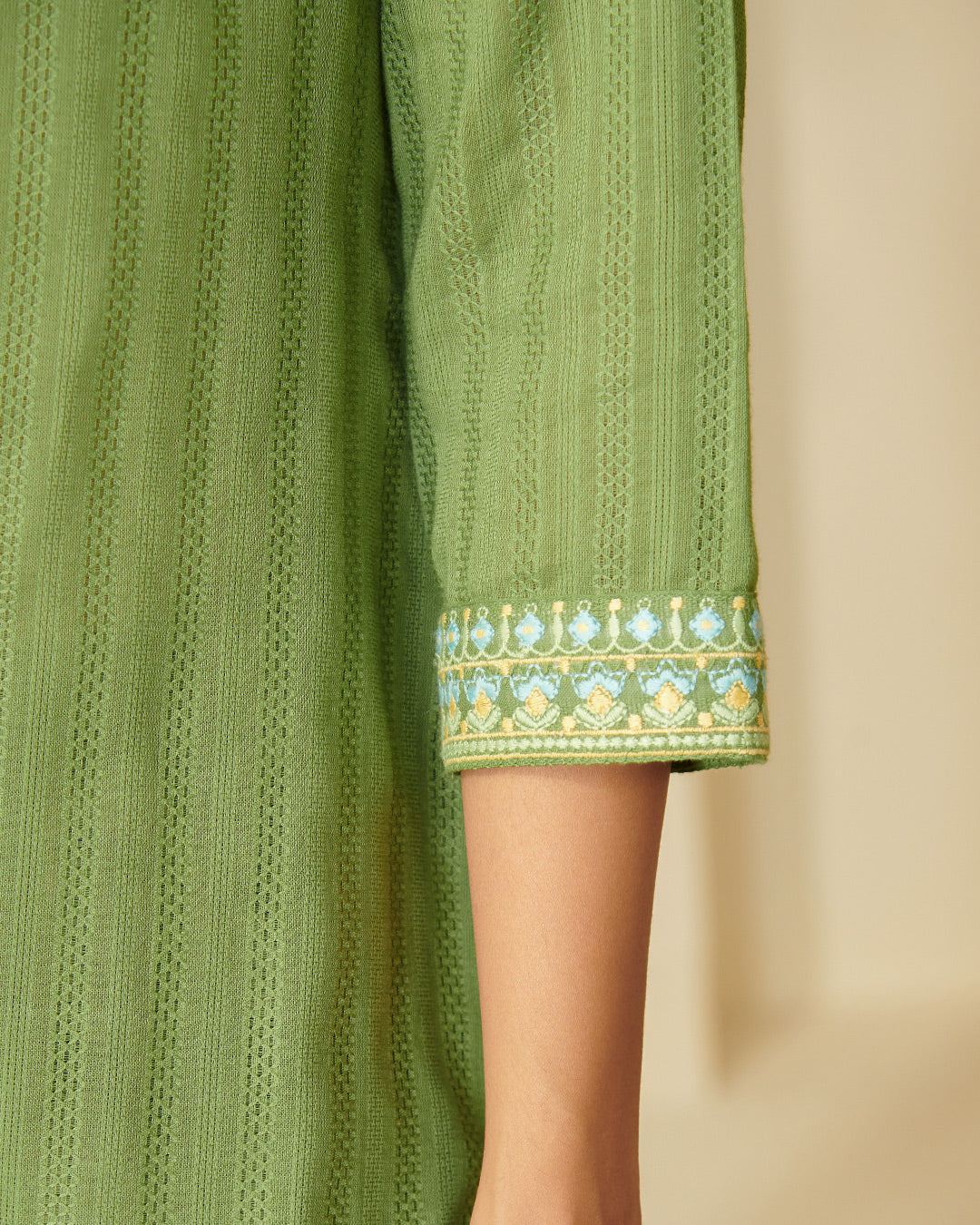 Mehraab Riya Jade Lime Kurta