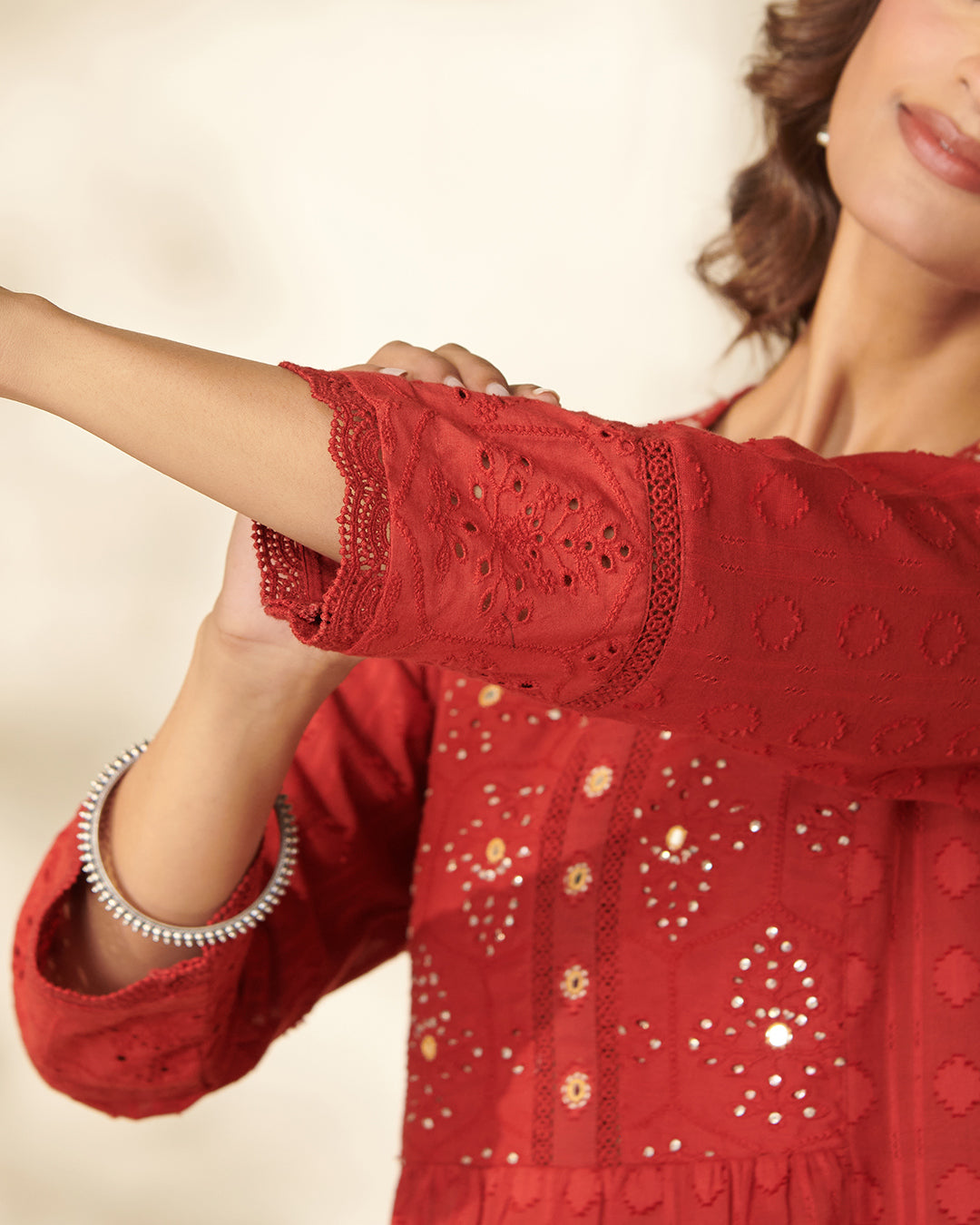 Roza Sureena Ruby Red Kurta