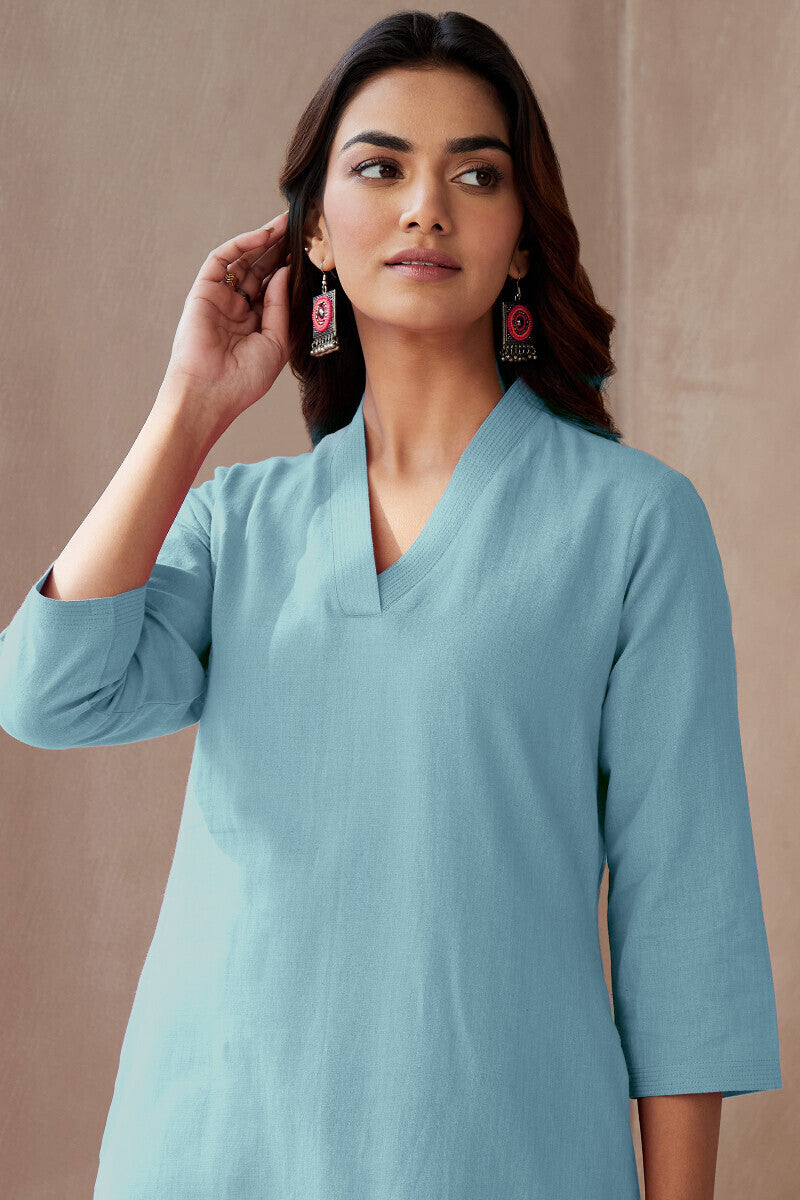 Roza Shirin Blue Kurta