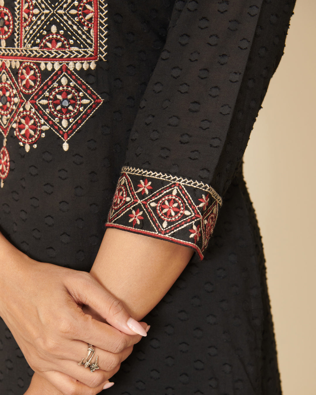 Mehraab Safiya Black Kurta