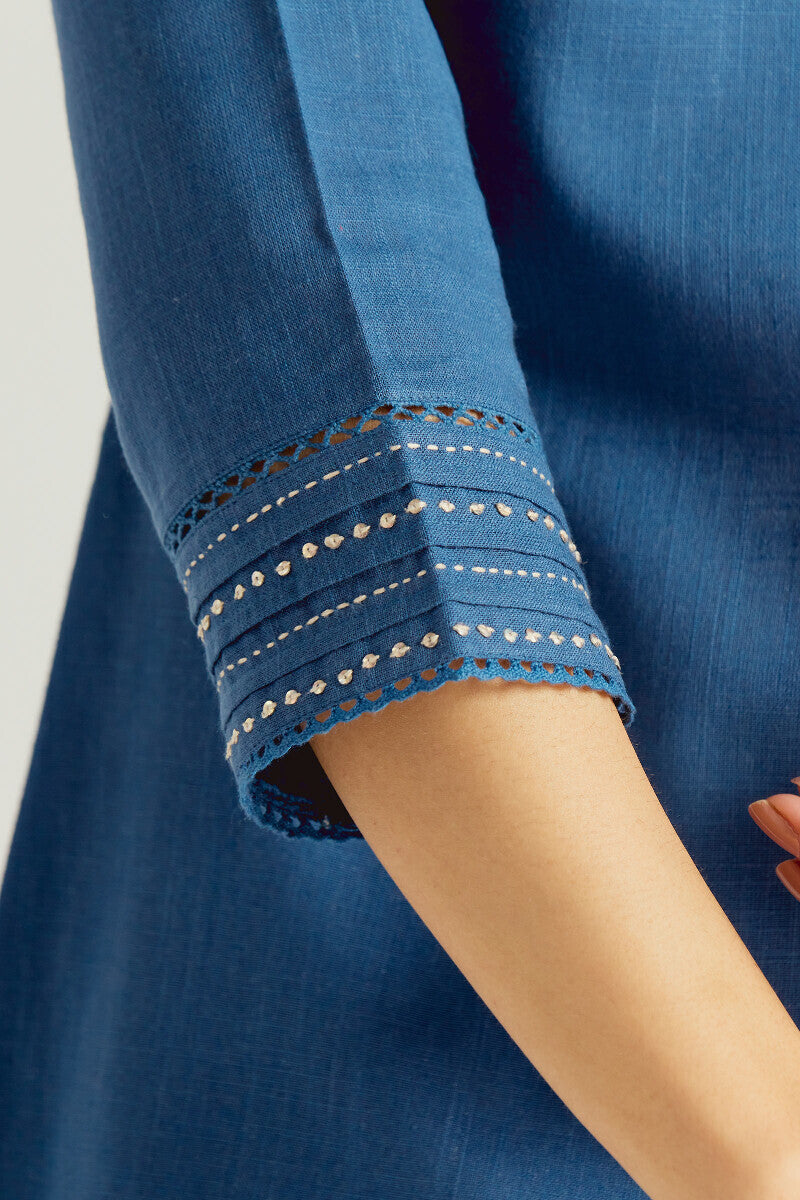 Roza Samaira Blue Kurta