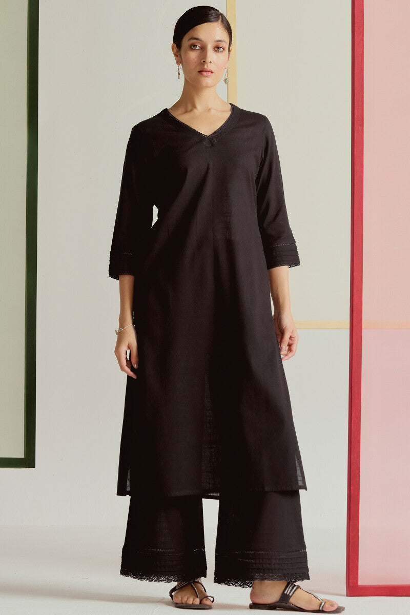 Roza Sahira Black Kurta