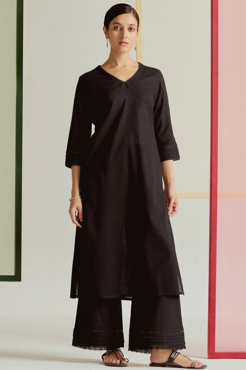 Surplus: Roza Sahira Black Kurta