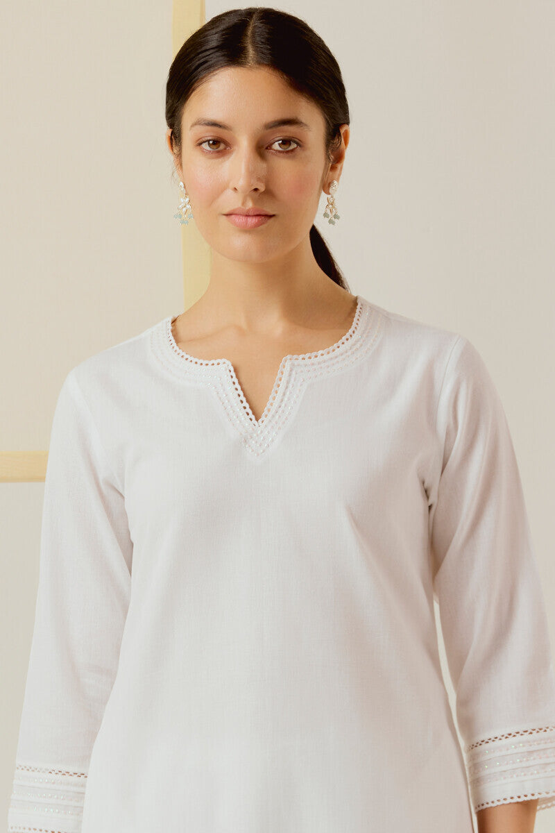 Roza Seerat White Kurta