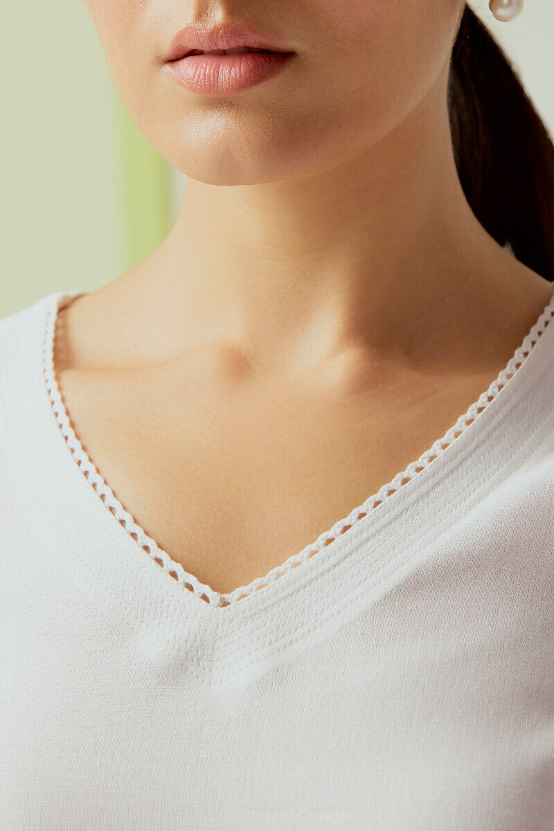 Roza Sahira White Kurta