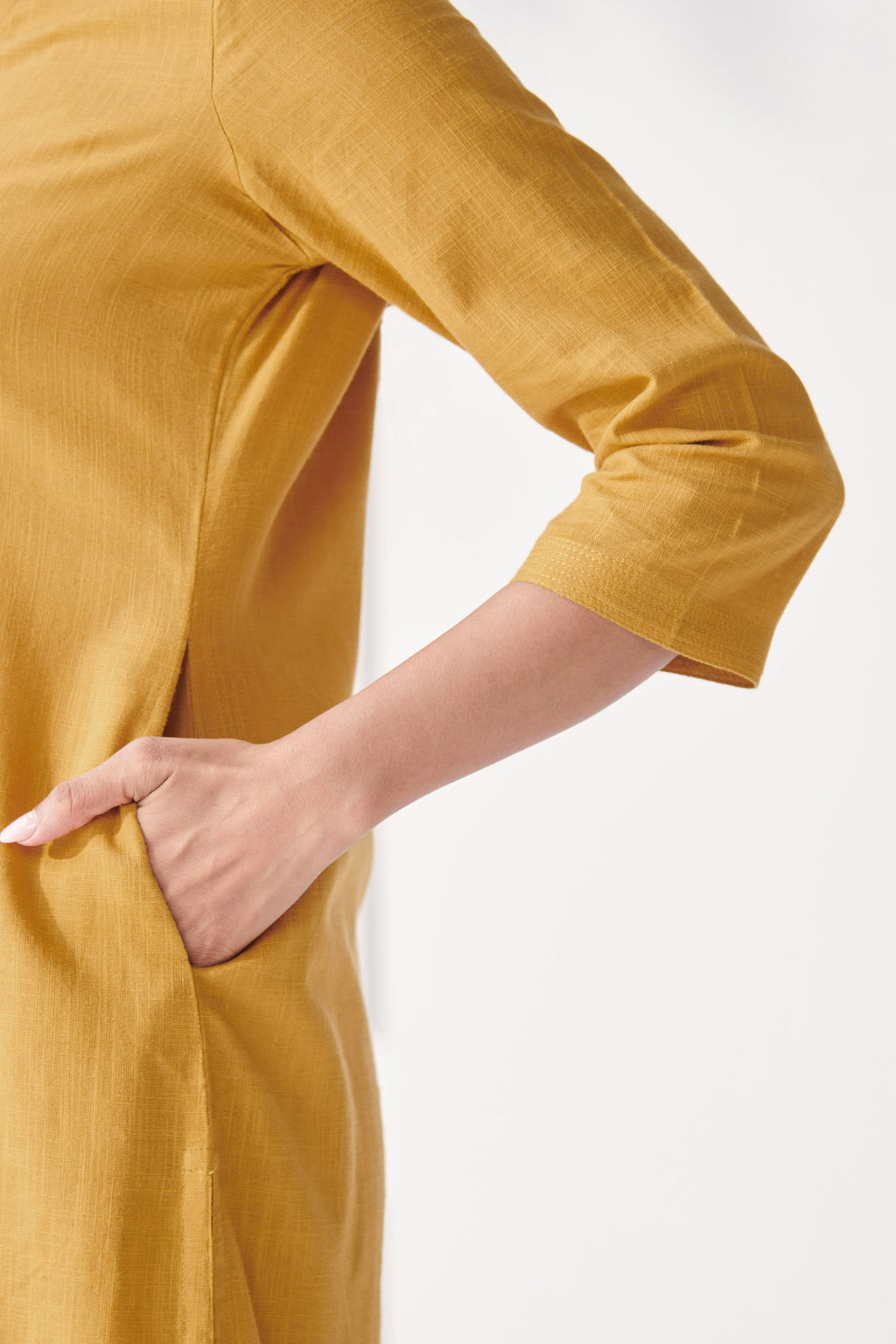 Roza Jiya Mustard Kurta