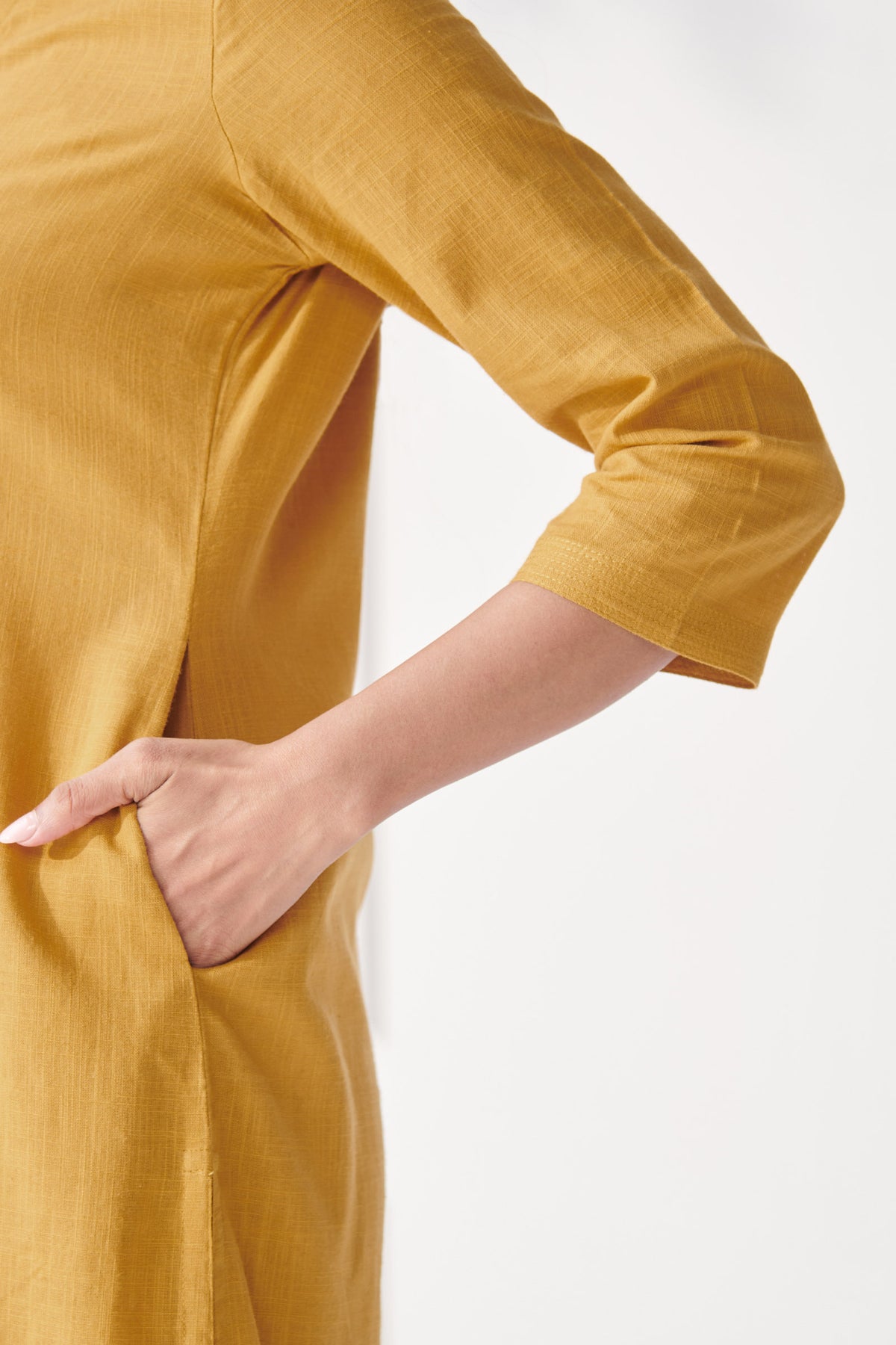 Roza Jiya Mustard Kurta