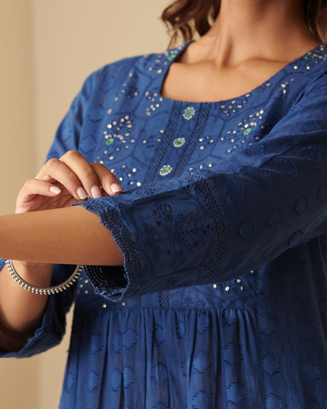 Roza Reema Royal Blue Kurta
