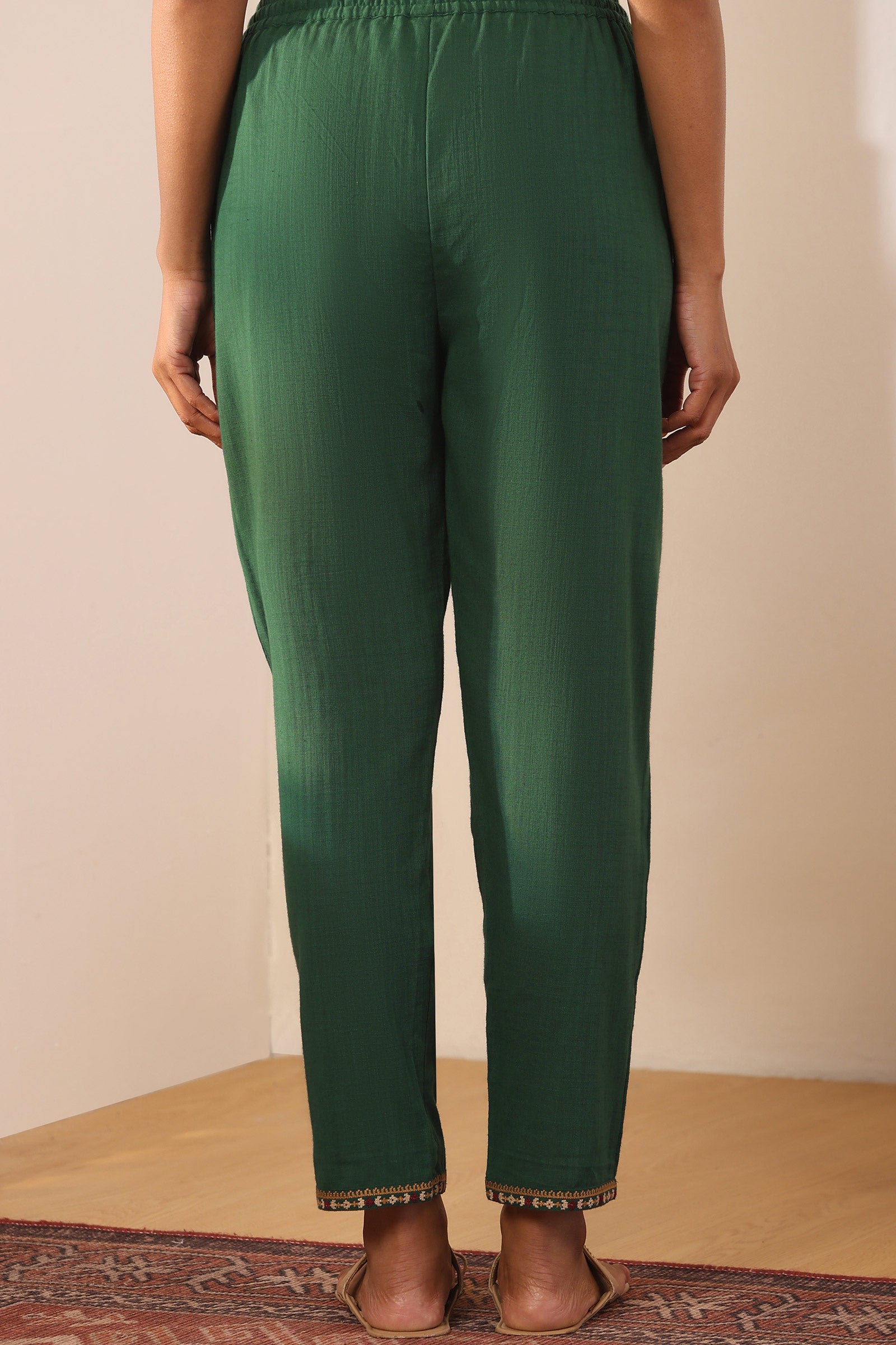 Mehraab Mira Green Narrow Pants