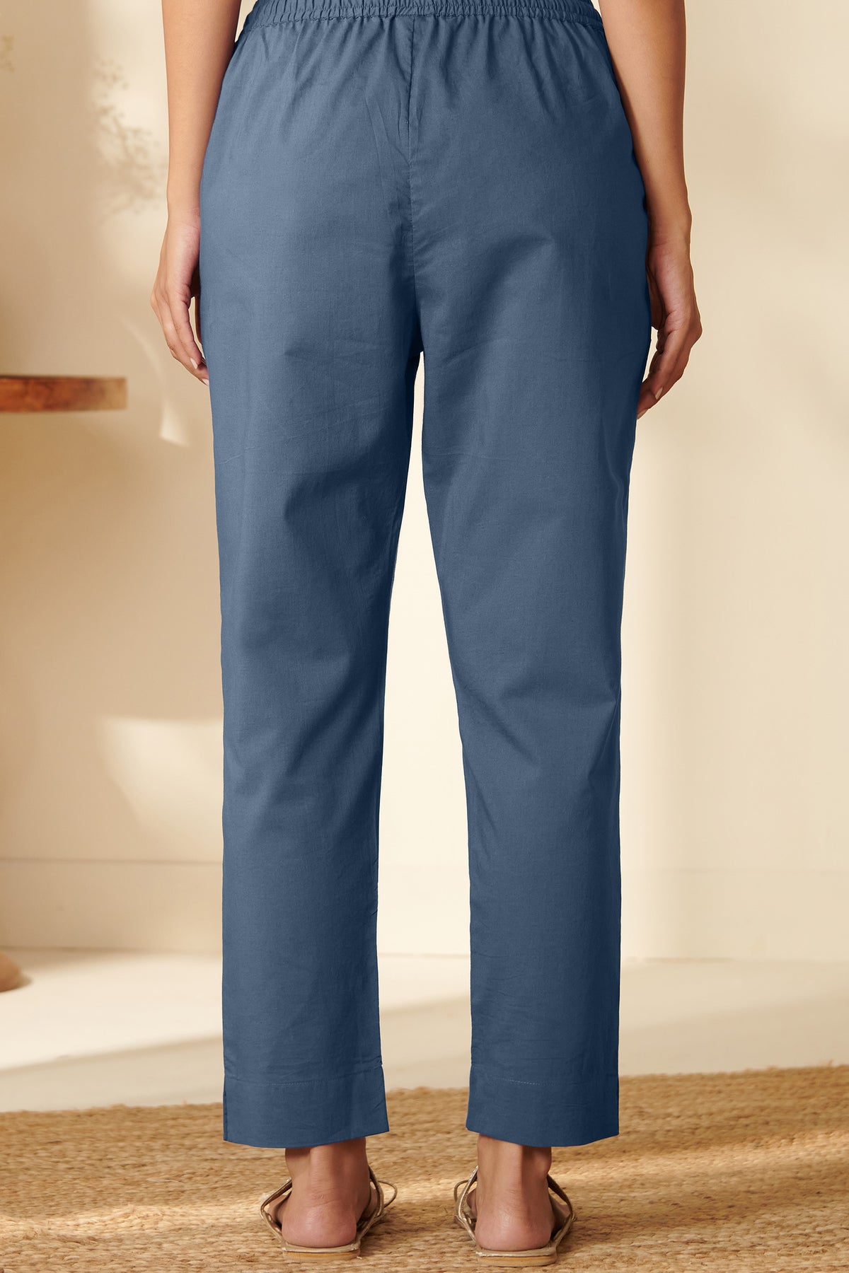 Roza Aasira Ink Blue Narrow Pants