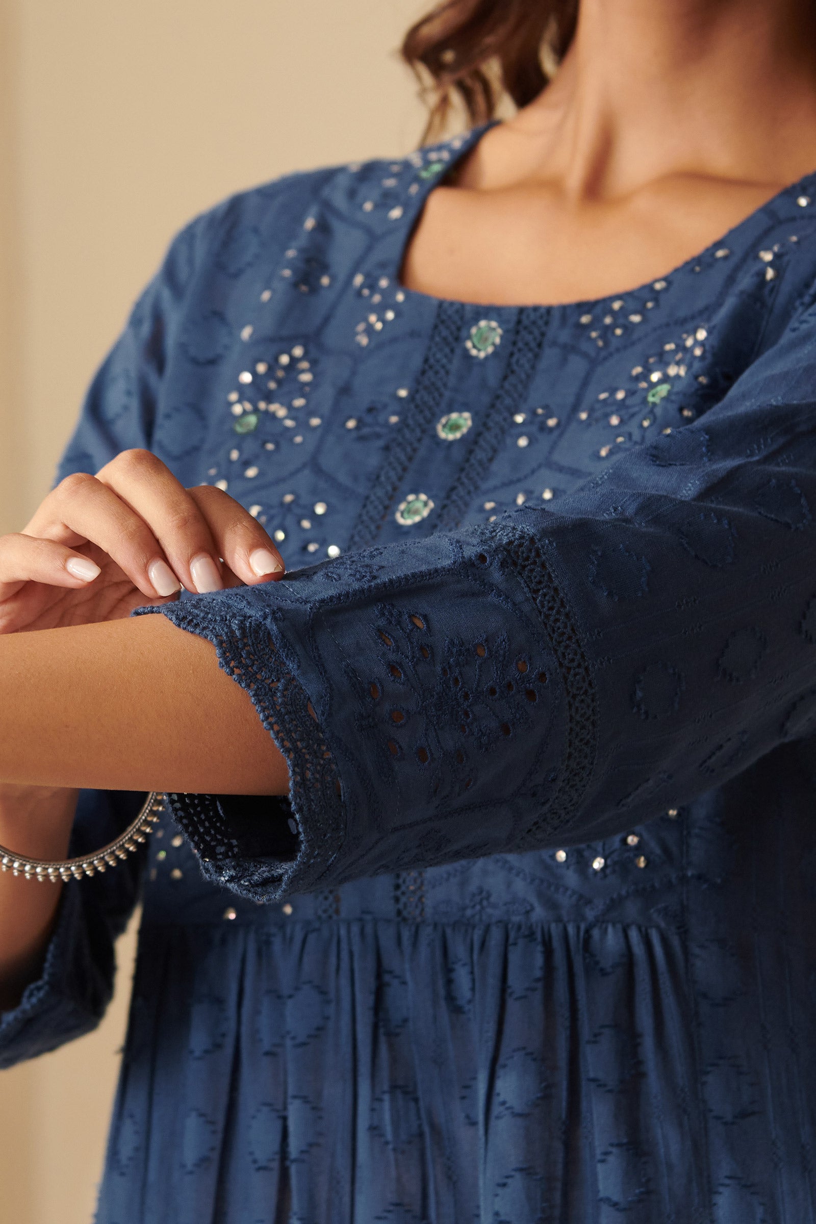 Surplus: Roza Reema Royal Blue Kurta