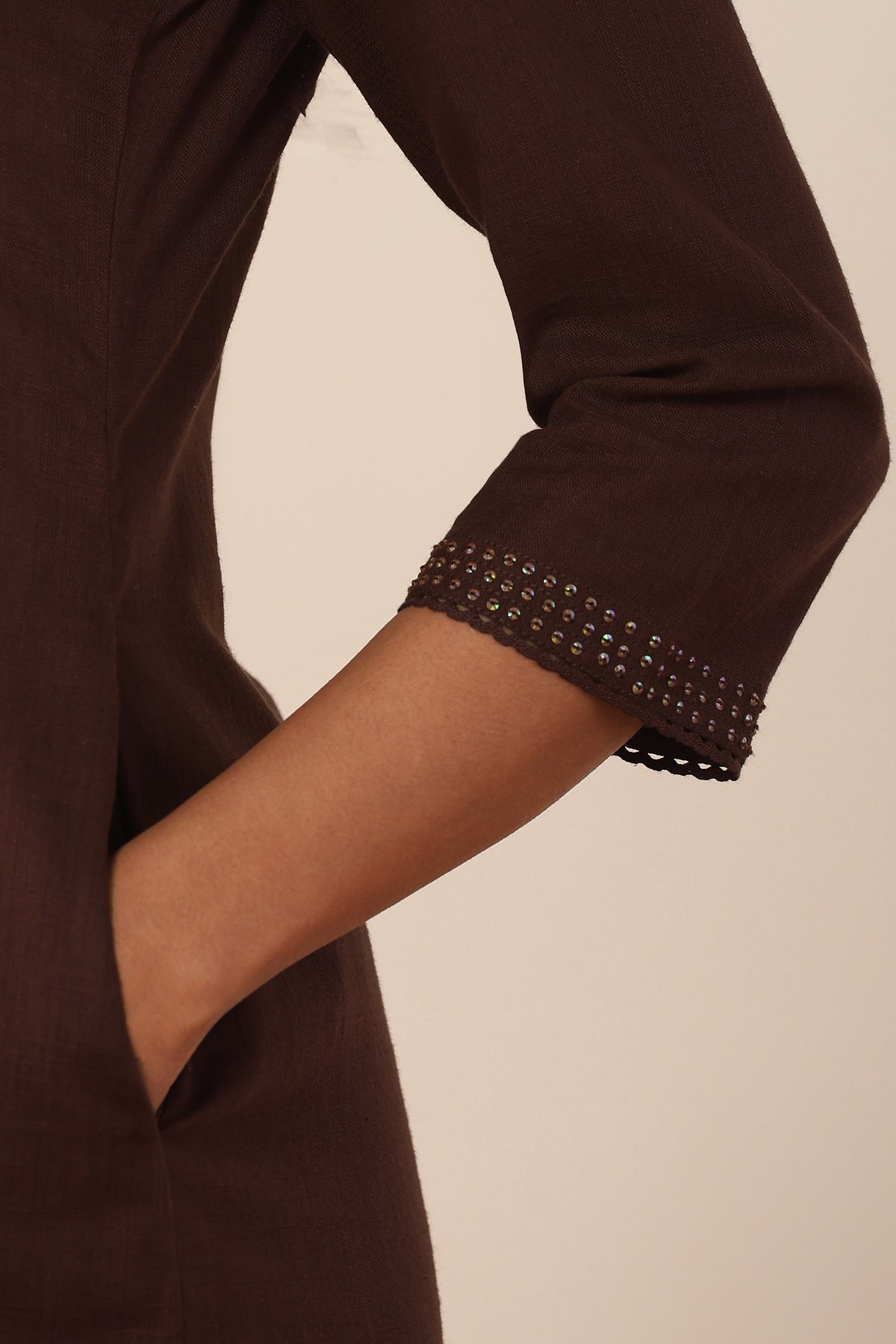 Roza Azaira Brown Kurta