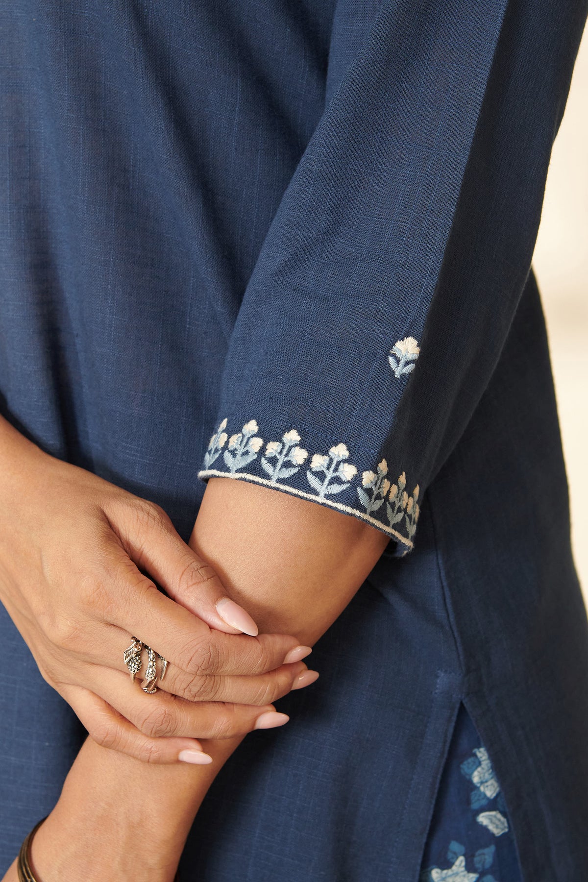 Mehraab Nihad Midnight Blue Kurta