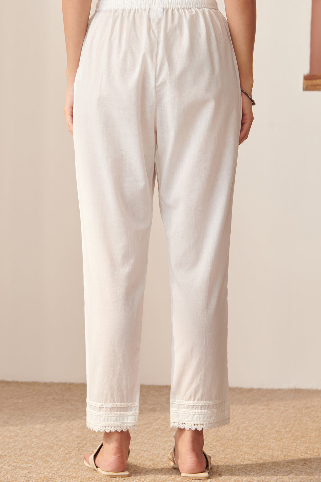 Gauhar Sania White Narrow Pants