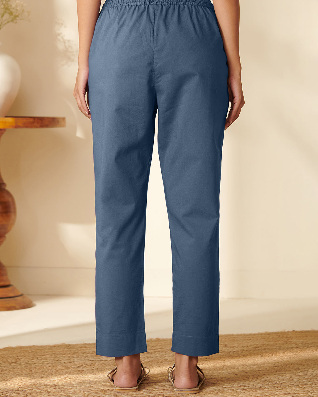 Roza Aasira Ink Blue Narrow Pants