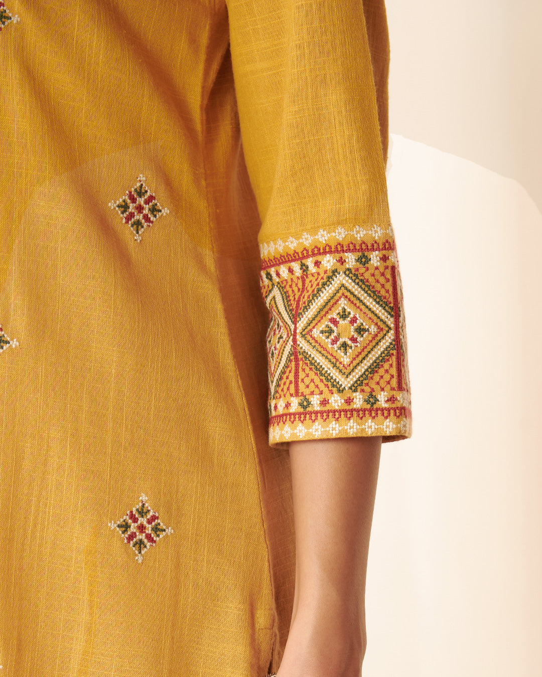 Mehraab Suhana Mustard Kurta