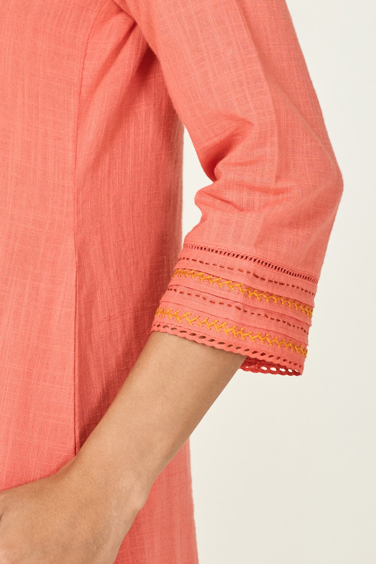 Roza Kiara Salmon Kurta