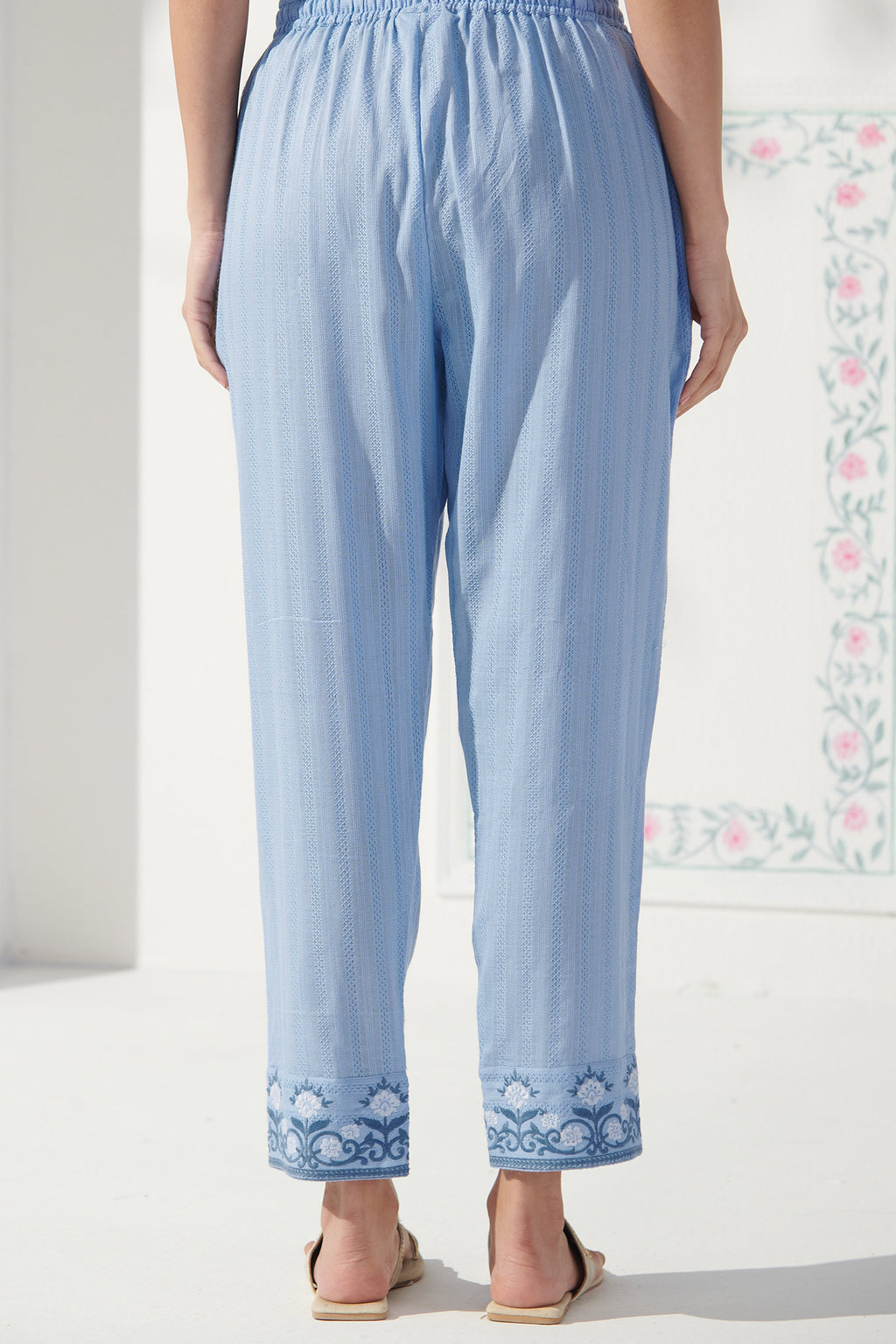 Mehraab Ameera Blue Narrow Pants