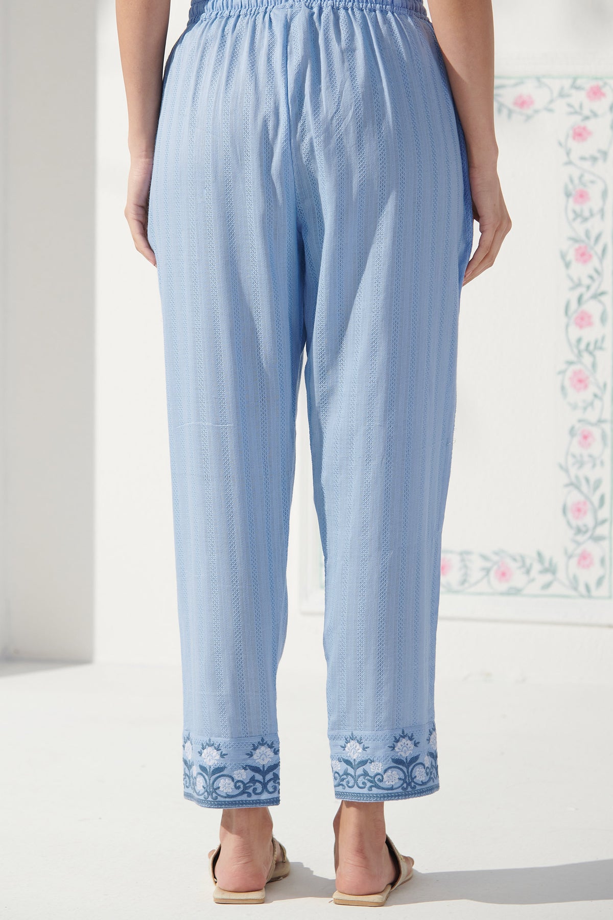 Mehraab Ameera Blue Narrow Pants
