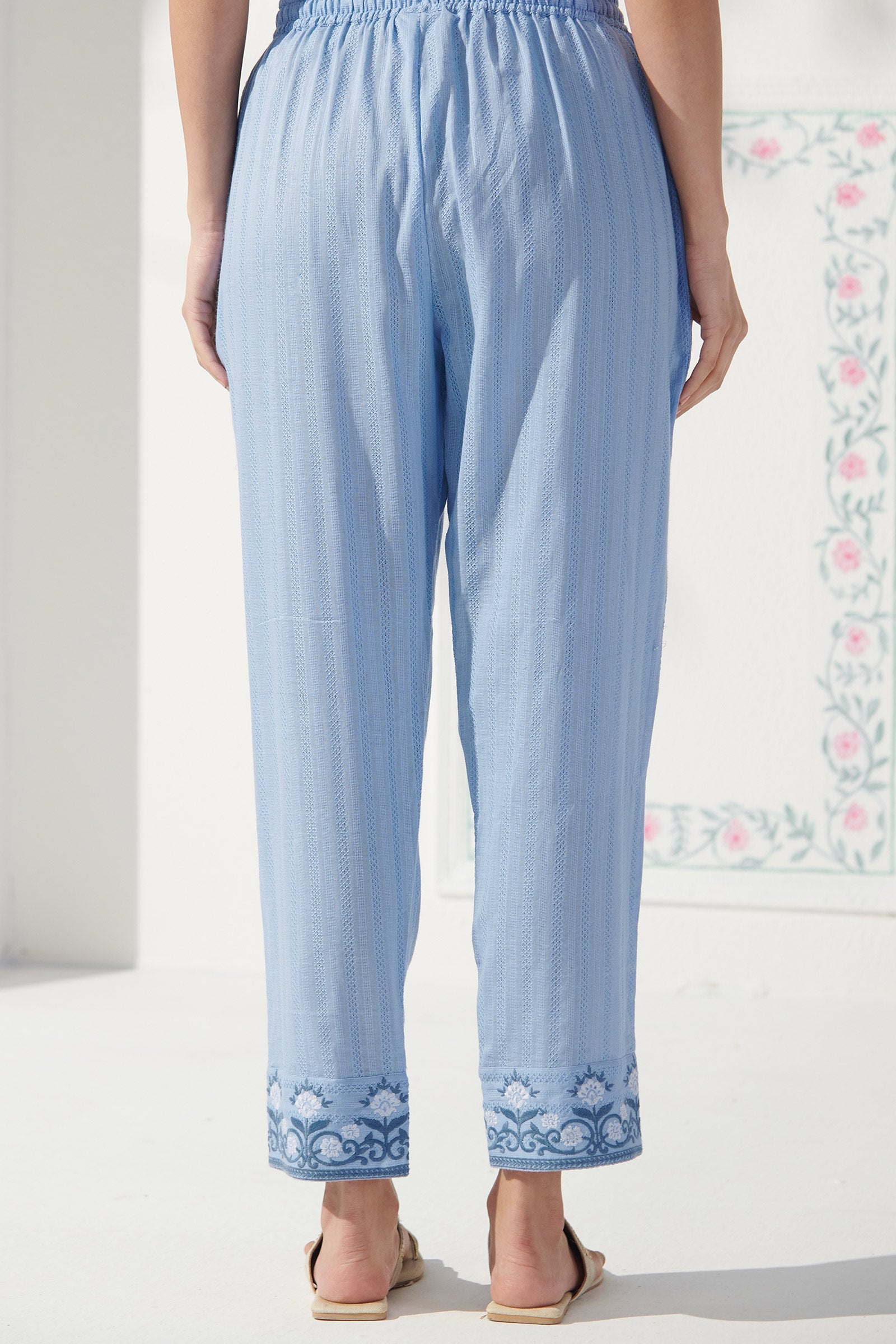 Mehraab Ameera Blue Narrow Pants