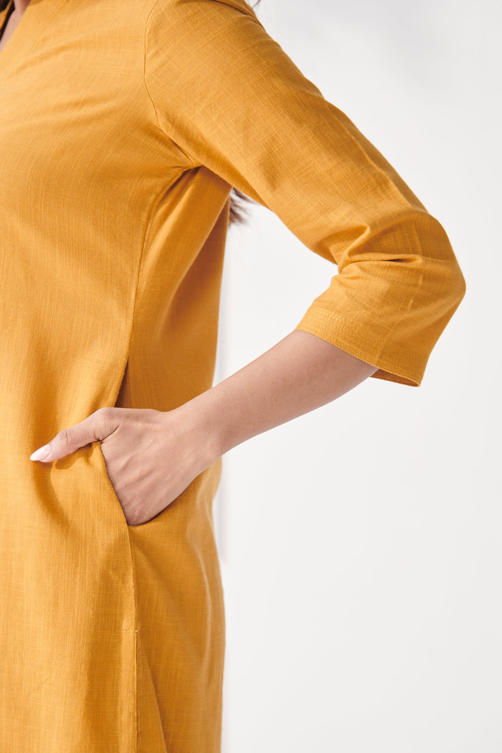 Roza Nazm Mustard Kurta