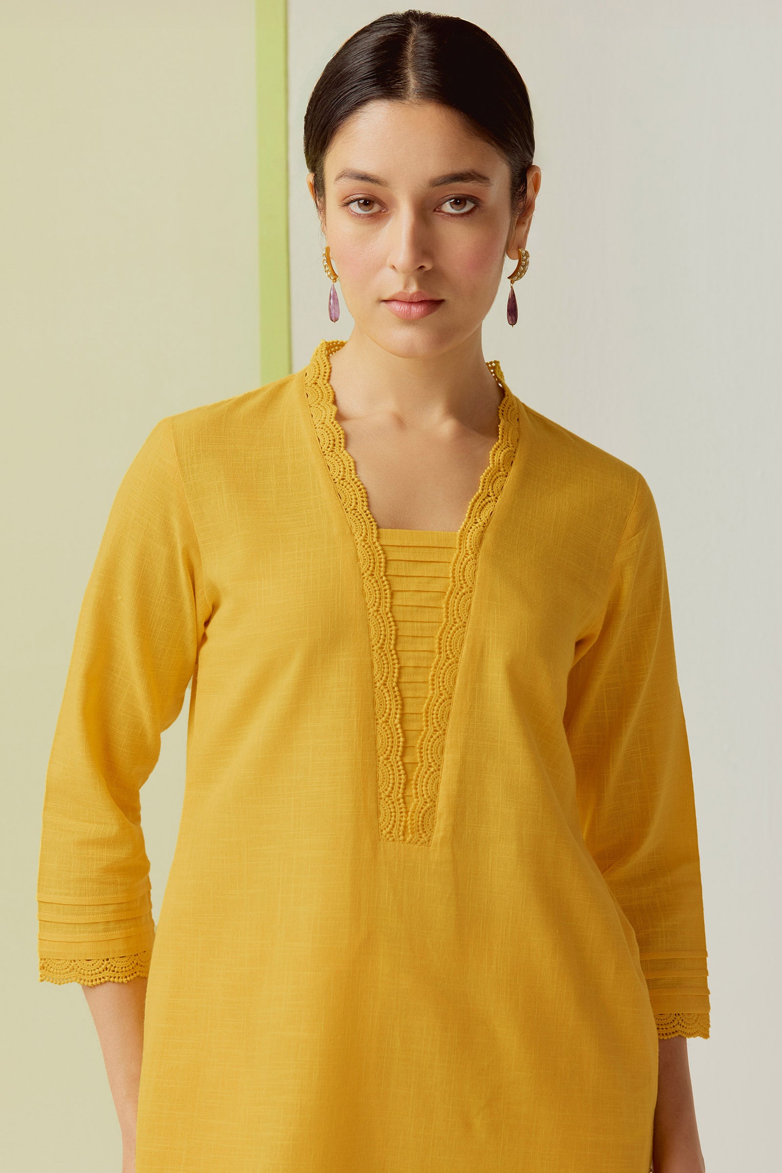 Roza Sehreen Mustard Kurta