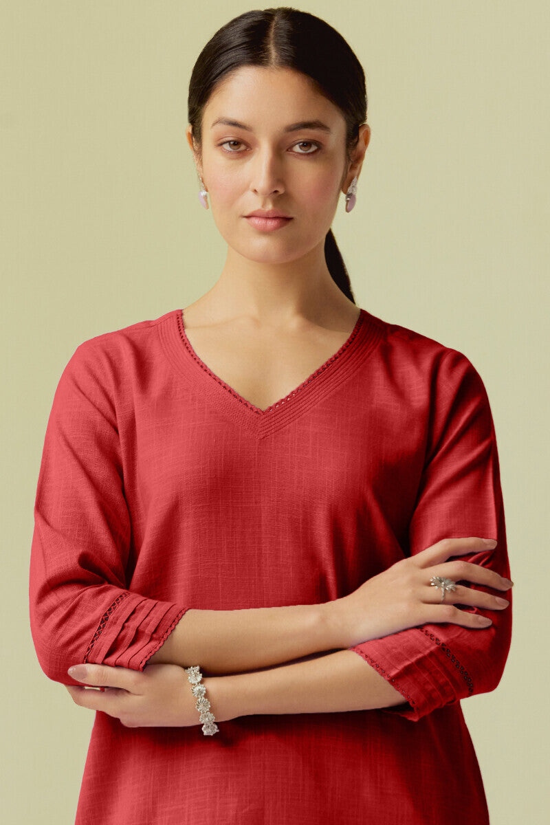 Roza Seerat Red Kurta