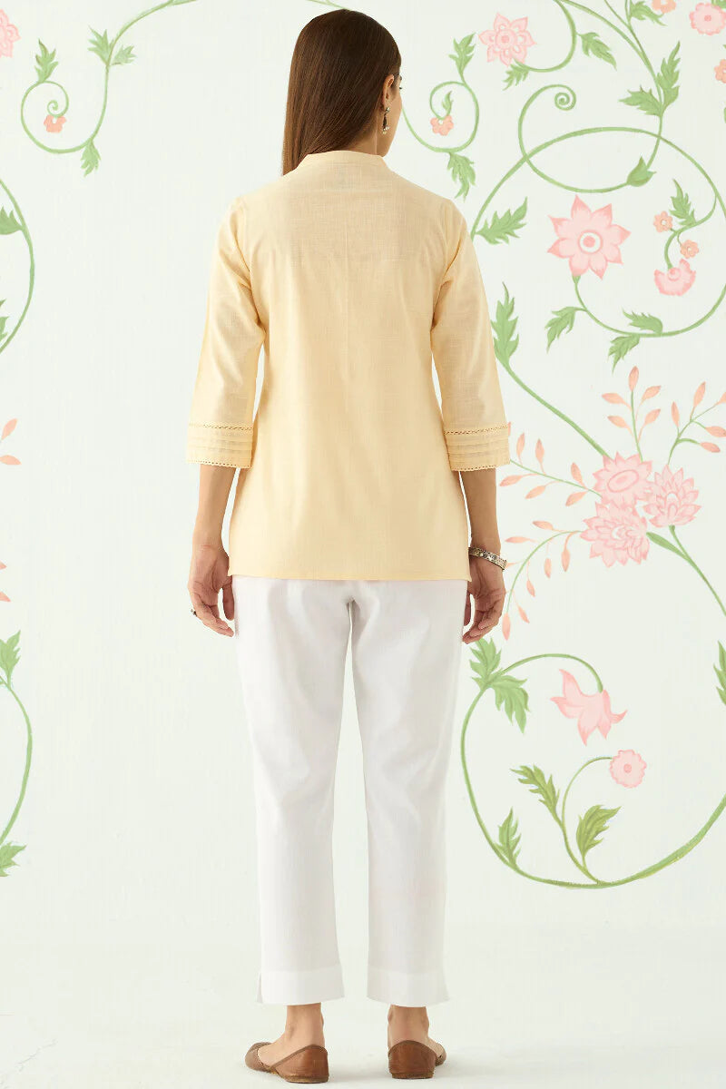 Surplus: Roza Seerat Cream Top