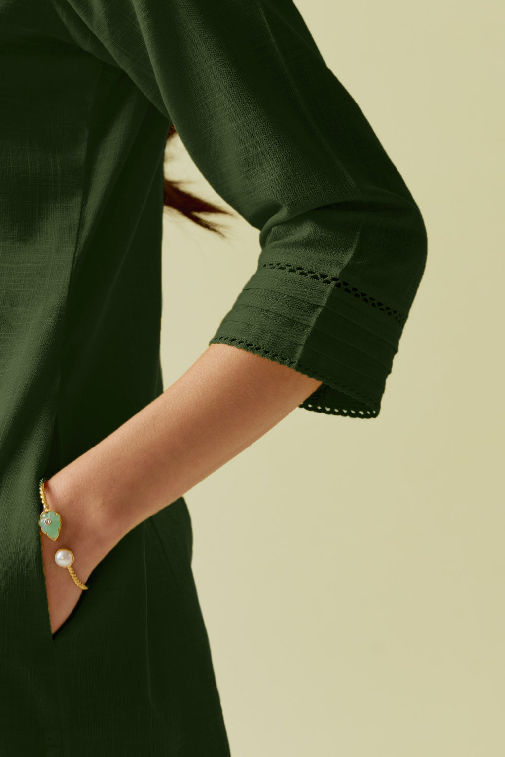 Roza Zara Forest Green Kurta