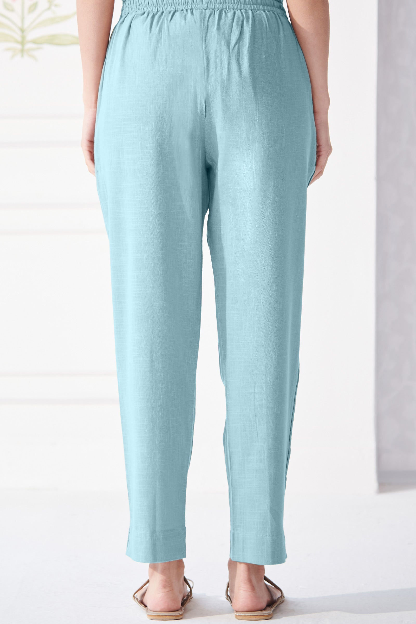 Roza Shaheen Blue Narrow Pants