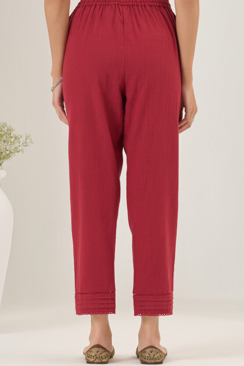 Roza Nida Brick Red Narrow Pants