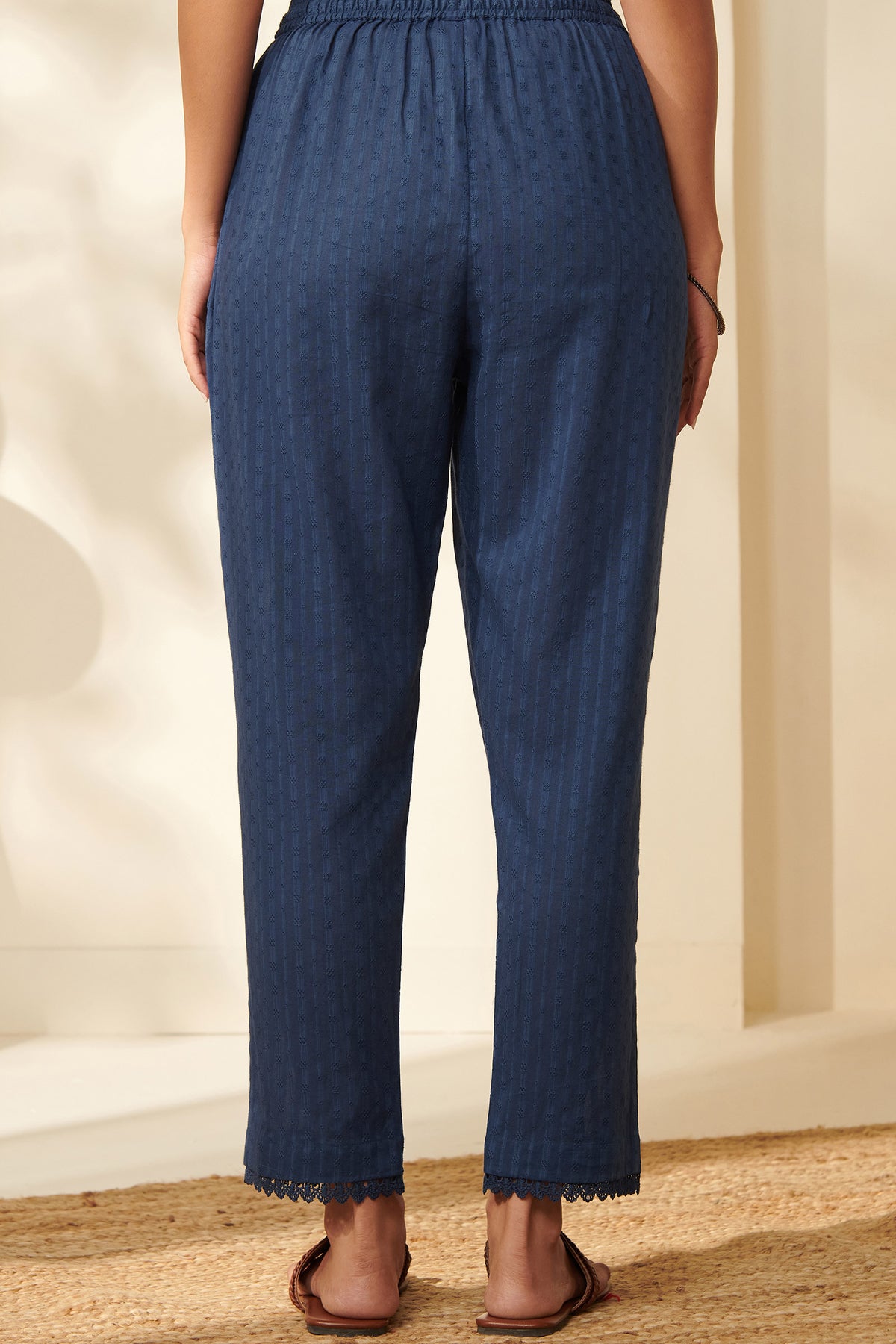 Roza Reema Royal Blue Narrow Pants